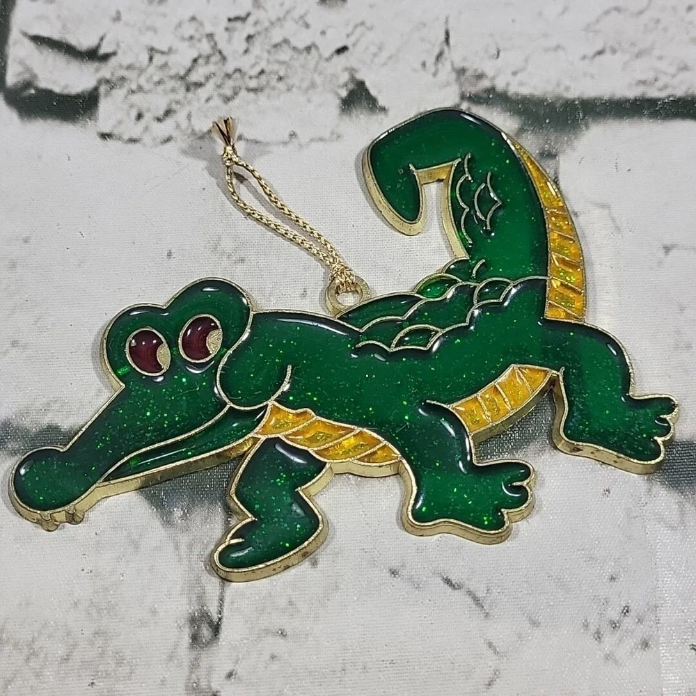 Alligator Ornament Christmas Tree Decoration Window Hanger Smiling Gator‎